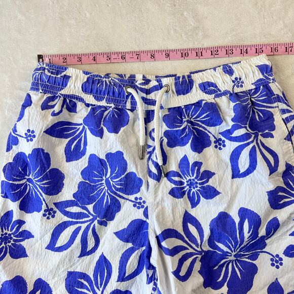 Soobaya Purple Hawaiian Flower Swim Shorts Trunks Men's size Large - Picture 8 of 11
